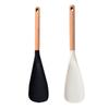 2pcs Japanese   Wooden Handle Silicone Shovel Spoon Multifunctional Food Supplement Shovel