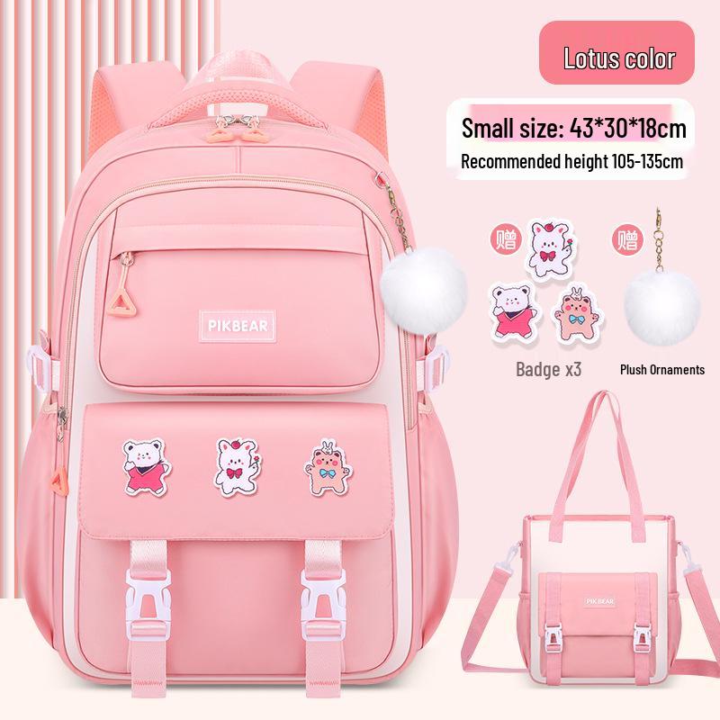 Rucksack mit großem Fassungsvermögen und wasserabweisend für Grundschulmädchen - Leichtes, lastreduzierendes 3-teiliges Set