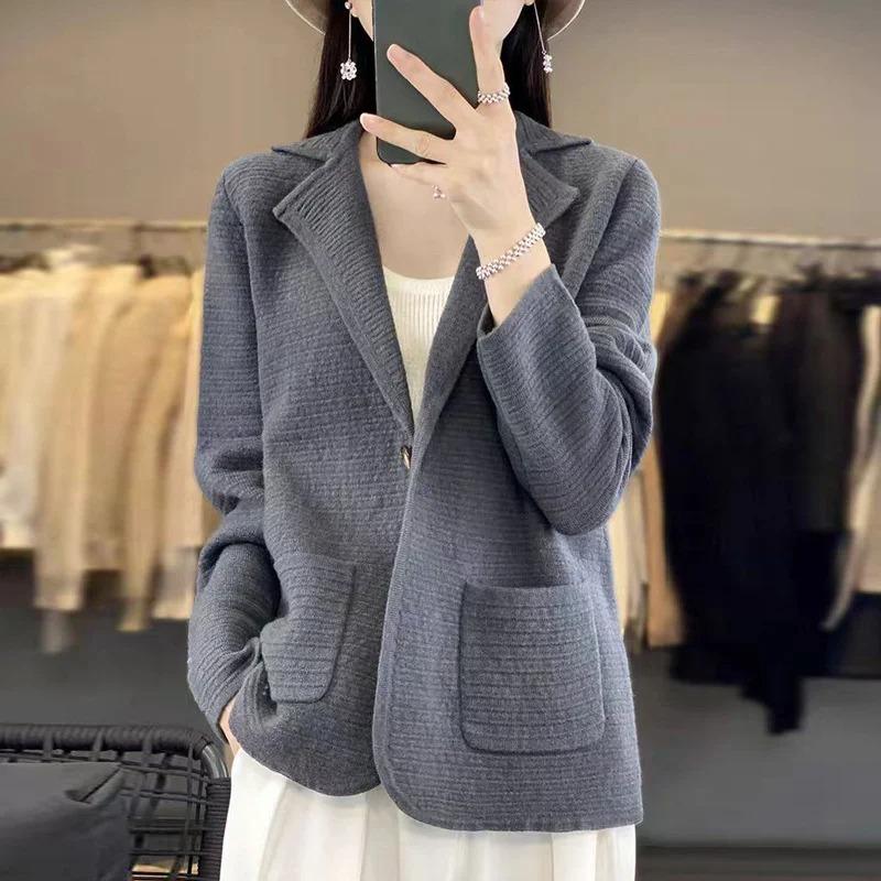High Quality Autumn Winter Fashion Cardigan Women Sweater Casual Elegant Long Sleeve Knitting Blouses Ladies Clothing Tops