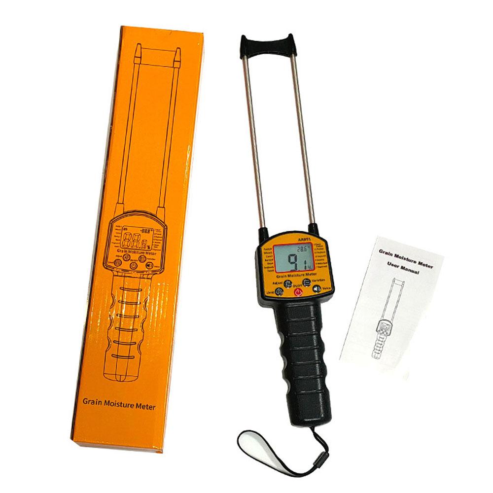 

Professional Digital Grain Moisture Meter for Corn Wheat Rice Peanut Grain Sorghum Feed Rapeseed Measurement Moisture Tester