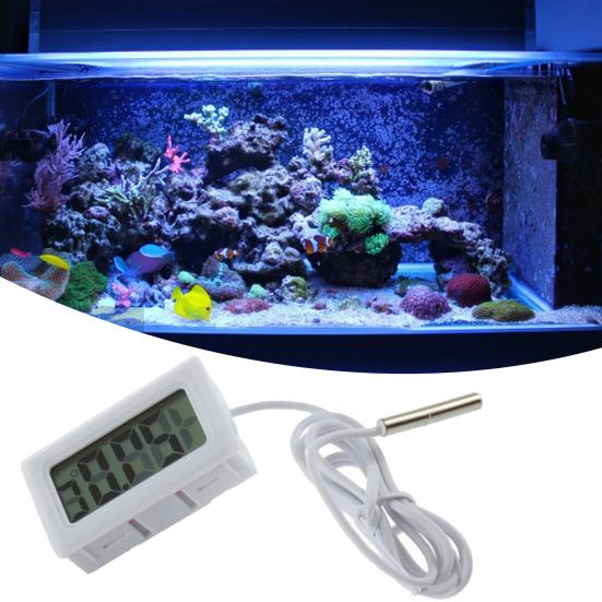 Fisch Aquarium Wasser Sonde LCD Mini Kühlschrank 2m Digitales Thermometer Temperaturtester