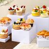 5pcs/6pcs acrylic white/transparent cake display rack suitable for business birthday banquets, weddingsholiday decoration racks