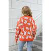 Women Pullover Halloween Sweaters Ghost Print Jumpers Long Sleeves O Neck Loose Slight Strech Casual Office Lady 2025 Autumn