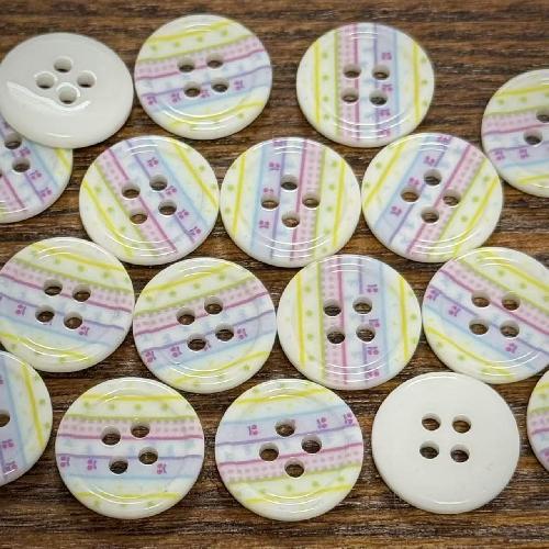 Cartoon Striped Plaid Star Button Korean Handmade Journal DIY Craft Sewing Accessory Clothes Apparel Sewing Supplies