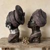 Tribal Black Figurine Resin Ornament for Home and Porch Display