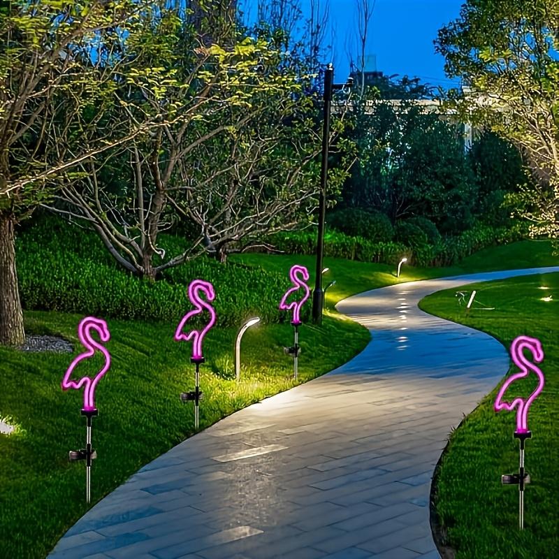 1pcs Solar Neon Flamingo Light, Suitable for Outdoor Garden, Courtyard, Pathway, Party Decoration Landscape Light