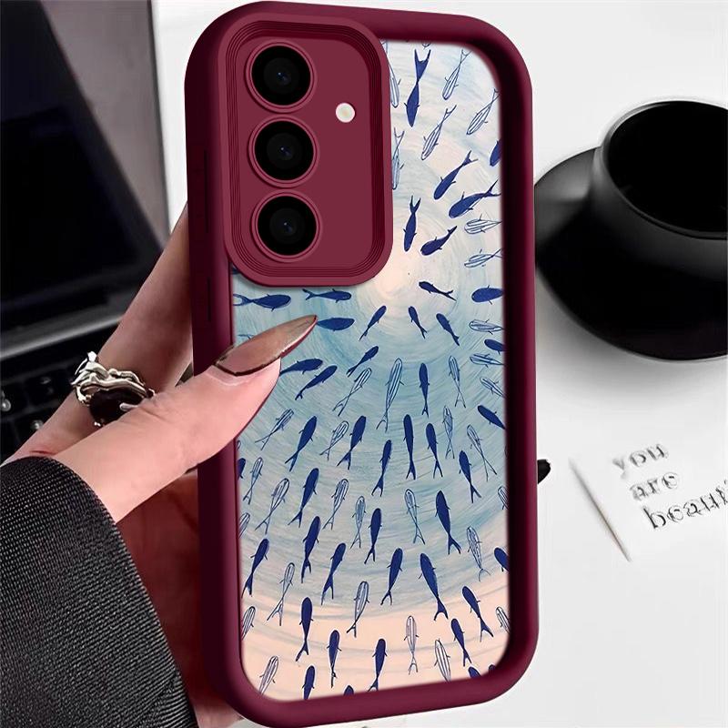 

Dolphin Patterned Soft Case For Samsung Galaxy S25 Edge S24 S23 S22 Ultra S24 FE A56 A55 A36 A26 A16 A15 A35 A54 5G Phone Cover Galaxy S22 5G