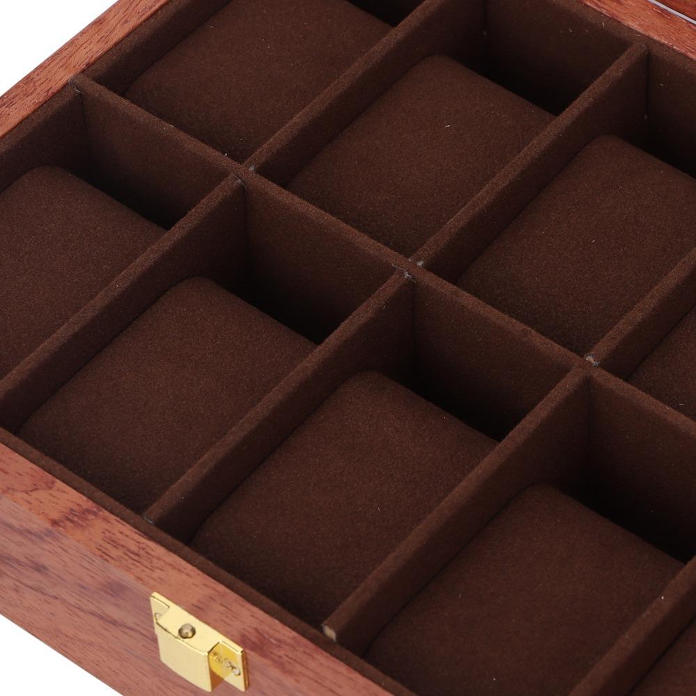 Composite Wood Watch Storage Case 26.5 x 20 x 8cm Watch Organizer Jewelry Display Case  For Women