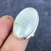 Aquamarine Gemstone Handmade 925 Sterling Silver Jewelry Ring Size 9 A8r46