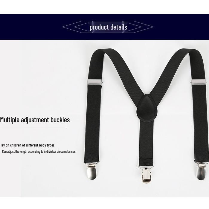 Kids Y-Back Elastic Suspenders with Clips