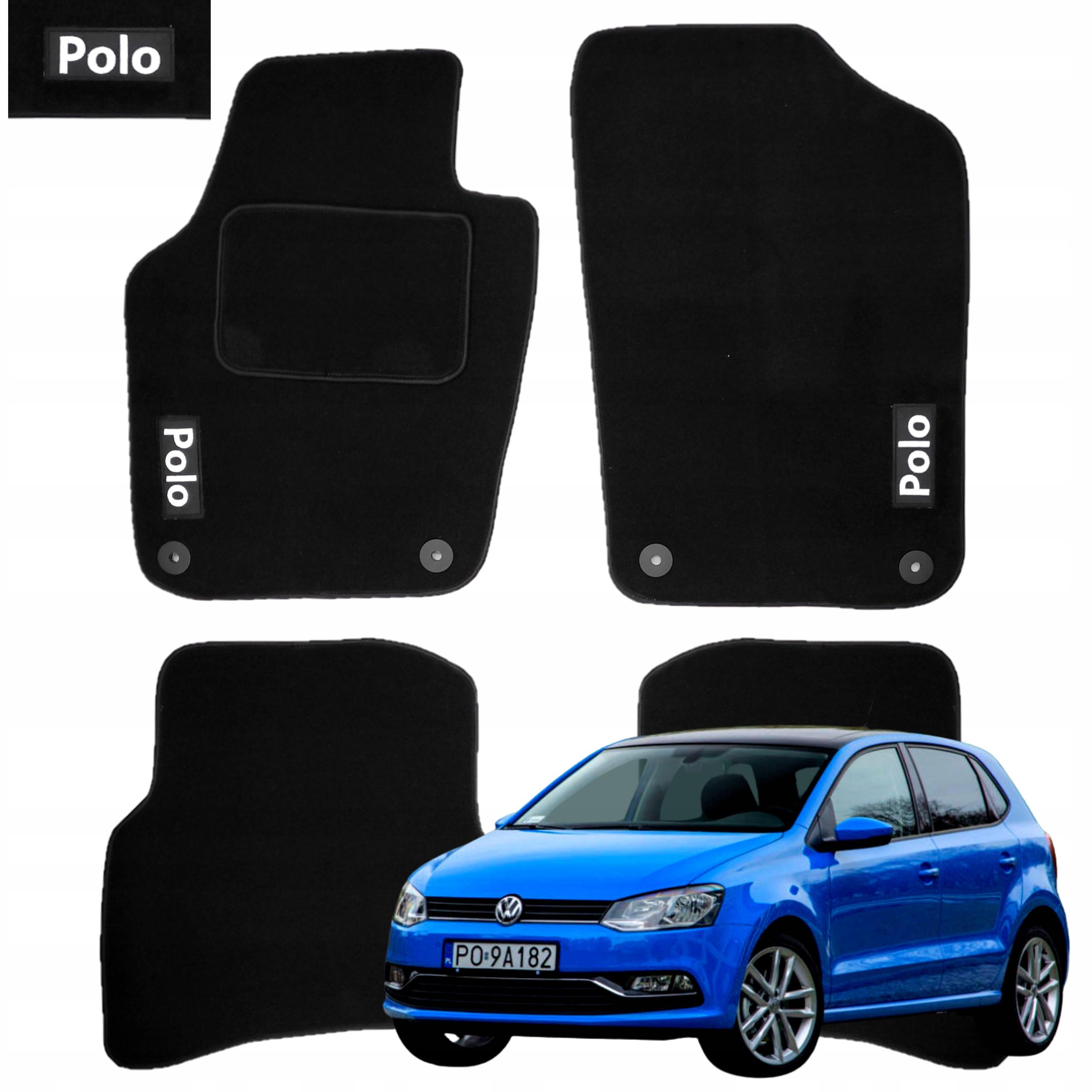 Velours vloermatten voor Volkswagen Polo V 2009-2017 velours matten borduur b