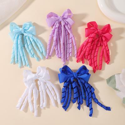 Cheerleading Stage Ribbon Roll Up Tassel Bow Rubber Band Hair Rope Children'S Hair Accessories 5411