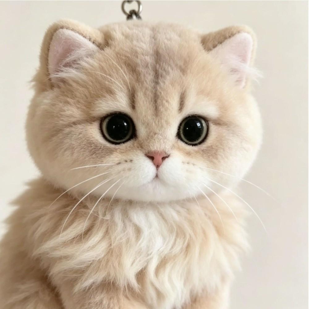 Soft Plush Cat Keychain Simulation Cat Plush Cat Bag Pendant Cat Plush Doll Couple Gift