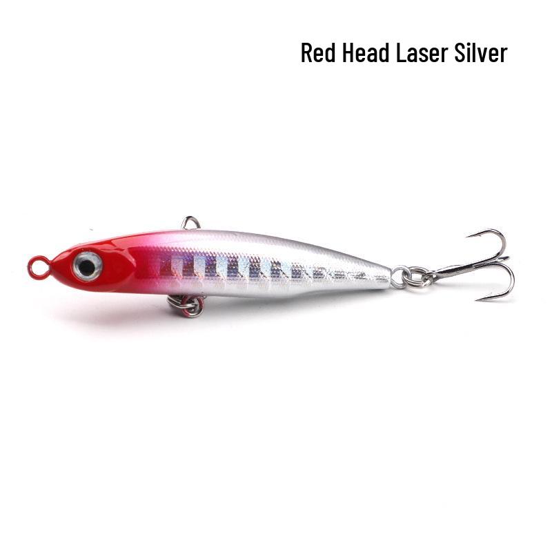 Little Silver Sinking Pencil Lure 3.2g: Long-Cast Wobbling Artificial Bait for Freshwater Fishing