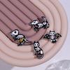 Adorable Black Cat Skull Bat Pumpkin Dog Pin In Alloy With Colorful Finish For Unisex Statement Fashion