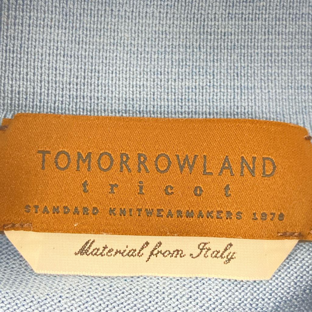 TOMORROWLAND [Excellent Condition] 61-02-22-02011 Silk Cotton Knit Polo Shirt/ tops M blueUsed
