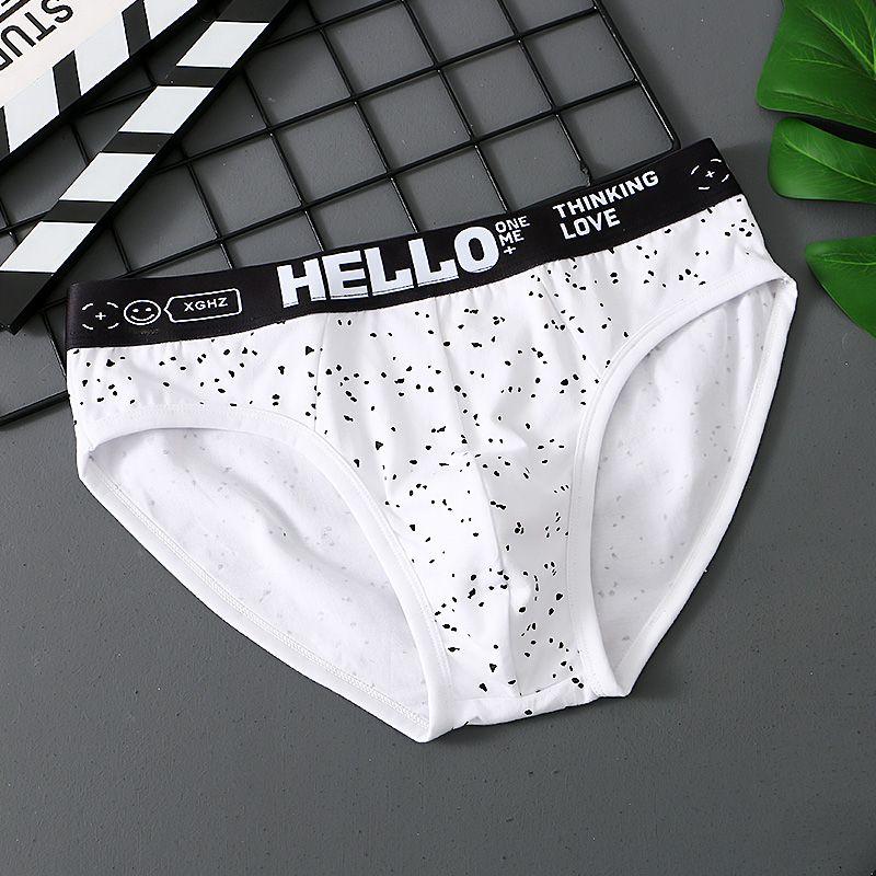 Men's Triangle Underwear for High School Student Pure Cotton Underwear for Young Student Loose and Comfortable