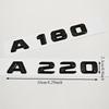 3D ABS Black Car Letters Logo A180 A220 A260 Badge Rear Trunk Emblem Decals For Mercedes Benz A Series A180 A200 A250 A260 W177