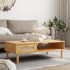 Vidaxl Senja Coffee Table, With Weaving, Brown, 100X55X33 Cm, Pine