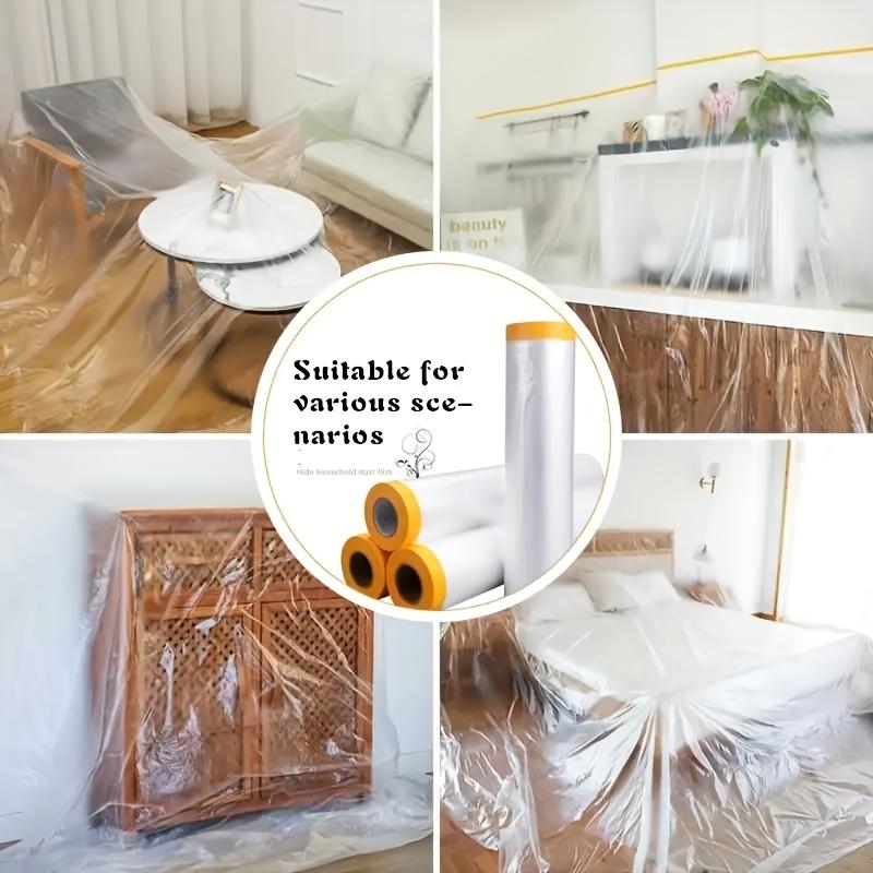 Durable Car Paint Masking Film Protective Film Plastic Dropping Cloth Cover for Automotive Coating Cover Plastic Sheeting Cove