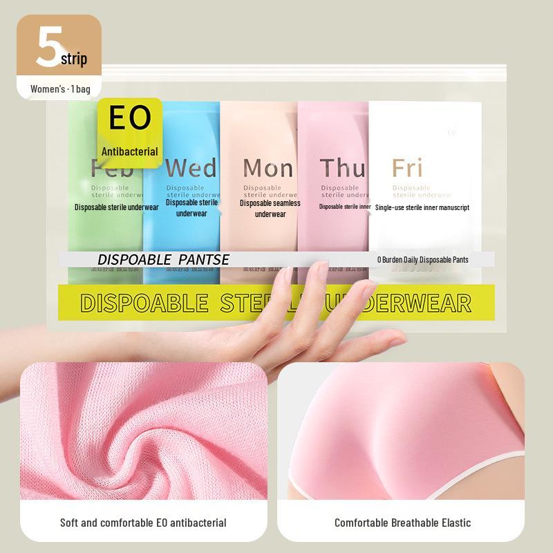

Специальное предложение для новичков, 5 штук: Женское одноразовое послеродовое нижнее белье больших размеров Travel Disposable Panties - Colorful - 5 pcs; L