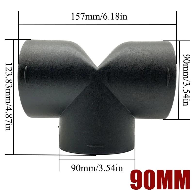42/60/75/90mm Air Vent Y T Flat Piece Ducting Pipe Outlet Exhaust Joiner Splitter For Webasto Eberspaecher Diesel Parking Heater