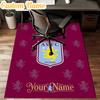 Custom Name Aston Villa Pride Rug Office Rug Chair Mat Non Slip Carpet Rugs for Bedrooms Dining Room Living Room Home Decor Gifts