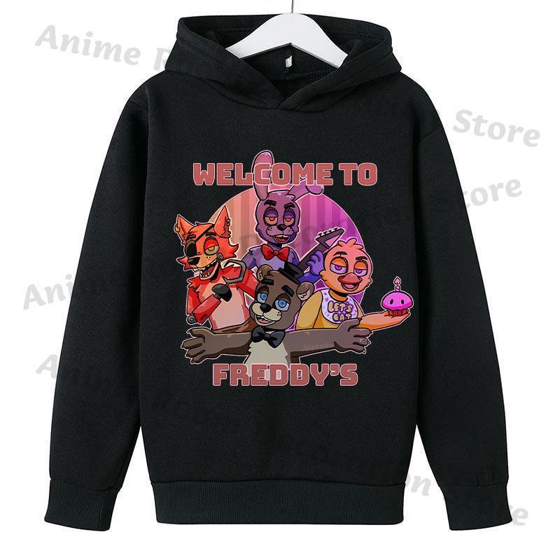 Five Nights At Freddy Hoodie for Children FNAF Anime Cartoon Cute Hooded Sweatshirt Boys Girls Autumn Fashion Sports Hoodies