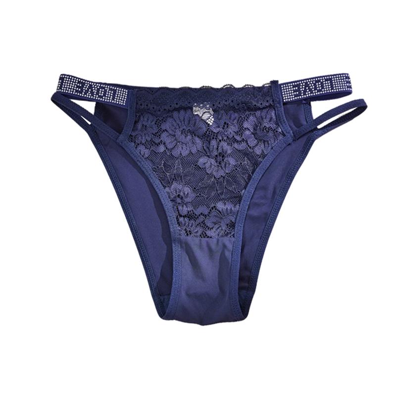 Женское сексуальное кружевное стринги, украшенное стразами S