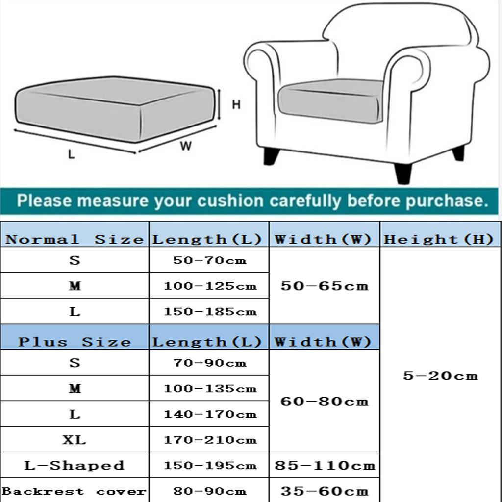 Thicken Taffel Velvet Seat Cushion Cover Elastic Jacquard Sofa Cover Adjustable Removable Furniture Protector For Pets Kids