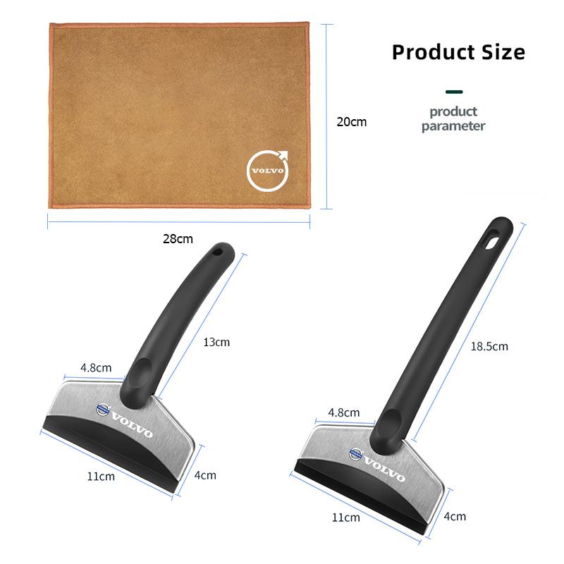 Car Logo Snow Shovel Microfiber Cleaning Towels Accessories For Volvo ES90 EC40 EX40 EM90 XC90 V90 V60 XC60 V40 S80 S60 S90 C40