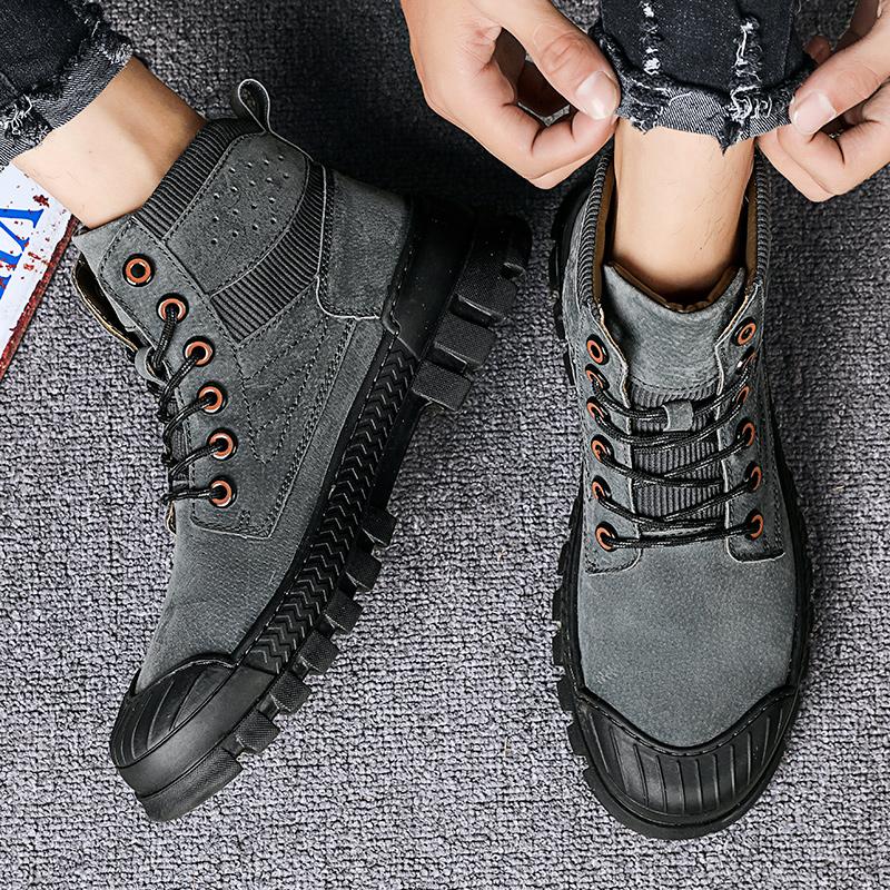 Модные осенние и зимние мужские ботинки Модный дизайн стиль досуг прогулки повседневный — фото 3