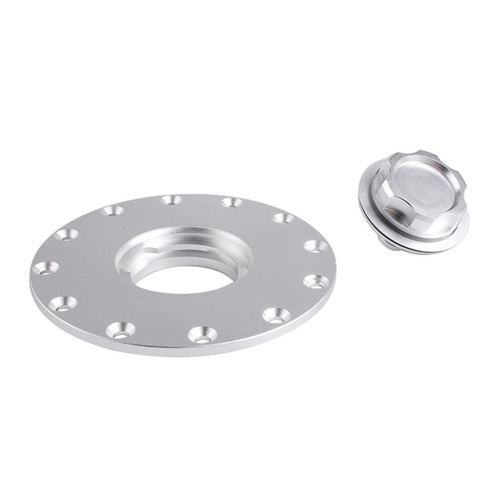 Billet Aluminum Universal Fuel Cell Gas Tank Filler Cap Twist Filler Plate Cover 12Hole Stable