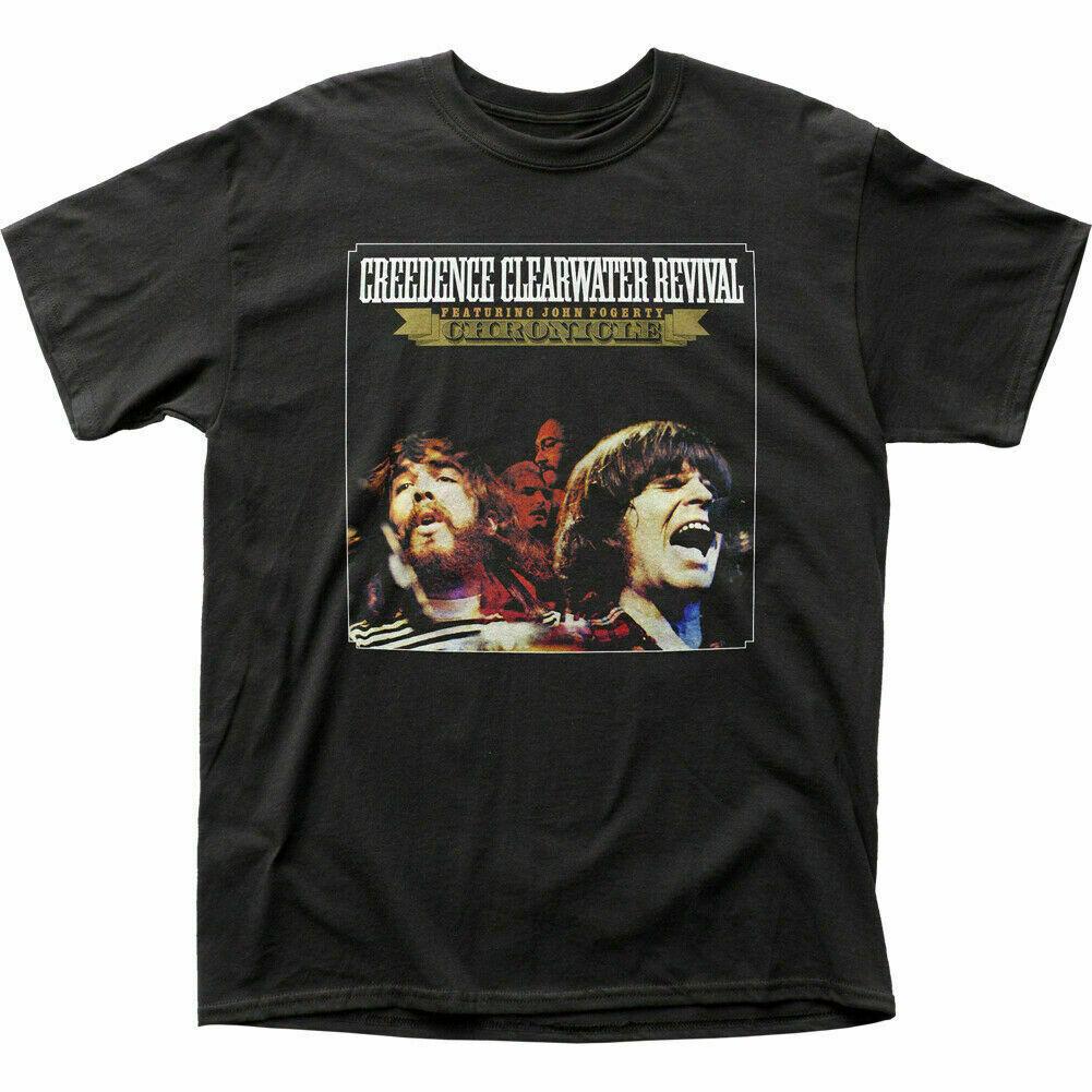 Creedence Clearwater Revival Chronicle T Shirt Mens Licensed Rock N Roll Black XXXL