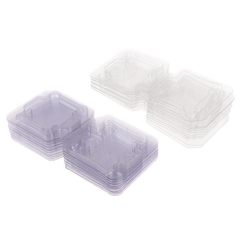 10Pcs Cpu Box Cpu Plastic Protective Case Cpu Clamshell Tray Case Container