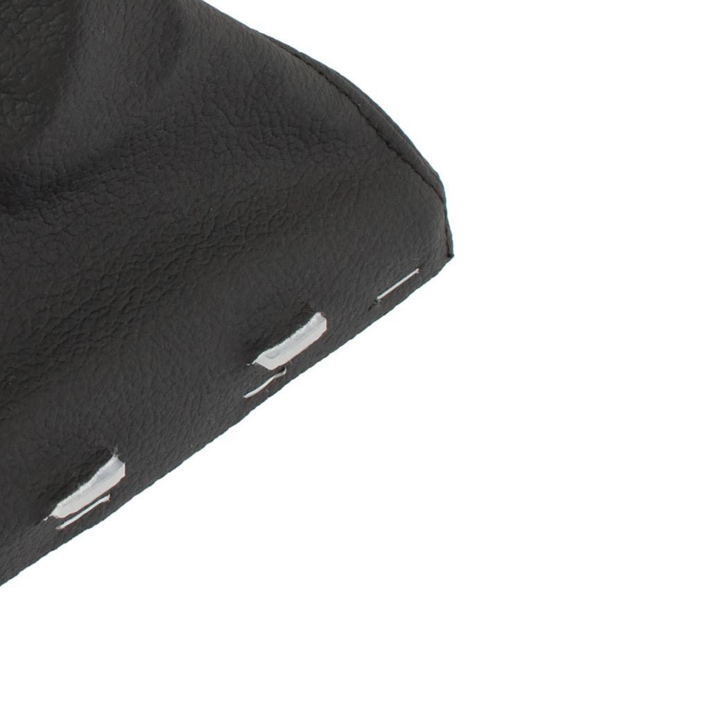 Opel Vectra C FL 05-08 6-VELOCIDADES NEGRO CUERO ECOLÓGICO pomo de palanca de cambios + fuelle de palanca de cambios + marco BLANCO 2 uds. CONJUNTO