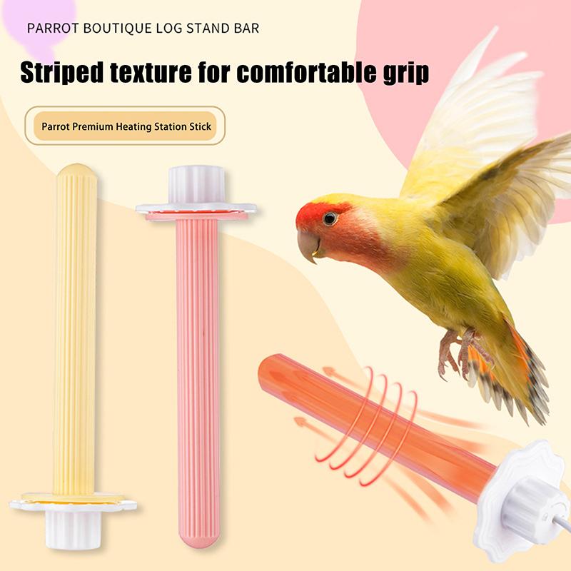 Parrot Station Pole Toys Grinding Stand Claws Winter Warm Birds Standing Stick Pet Birds Supplies Birds Cage Accessories