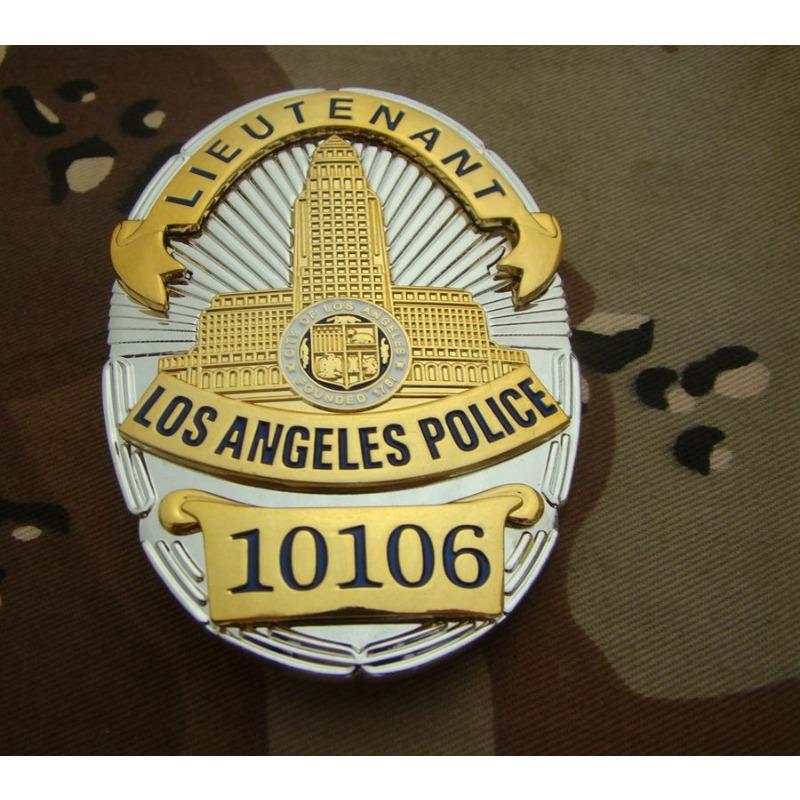 

Американский металлический значок, Значок Лос-Анджелеса LAPD ЛЕЙТЕНАНТ Комбинированная структура Чистая медь