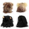 Pet Accessories Soft Lion Mane Wig Cap Hat Breathable Fluffy Dog Cat Wig Hat Funny Creative Pet Costume Cosplay