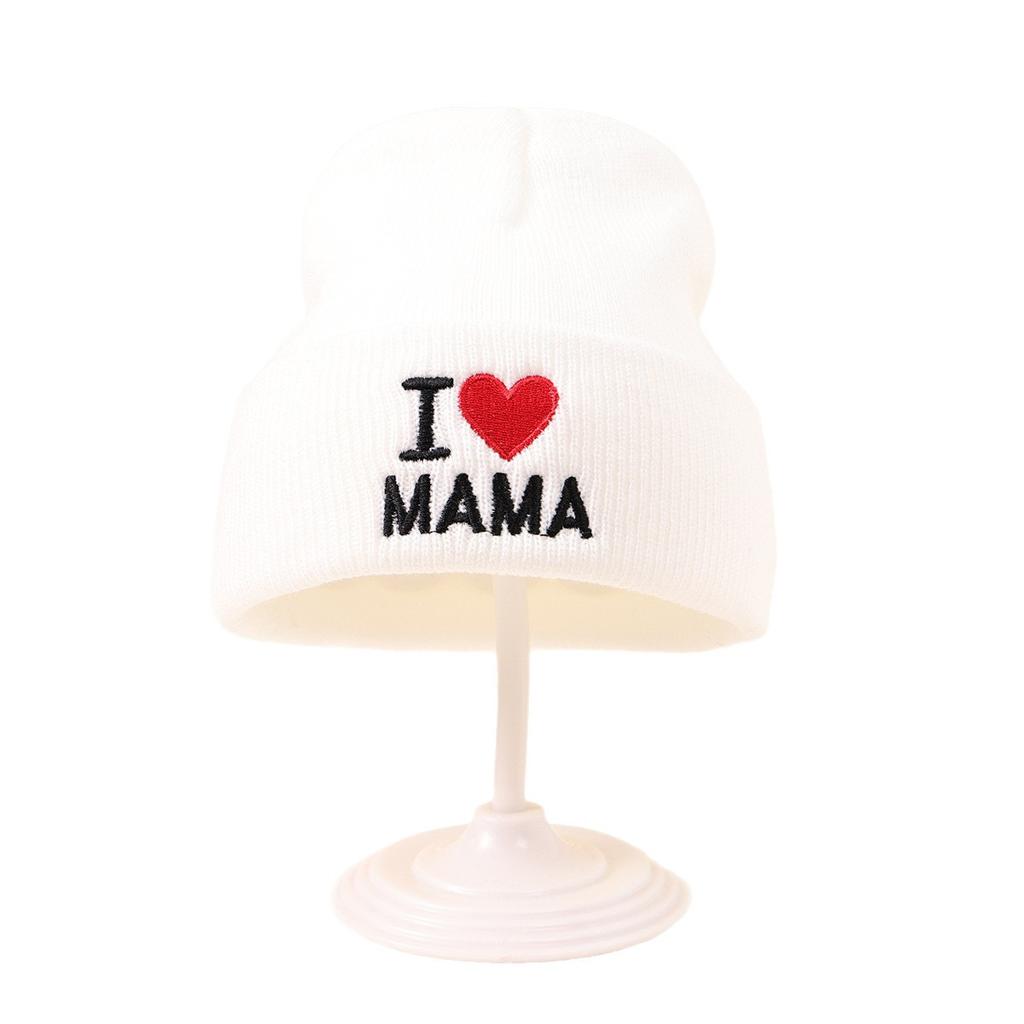 Embroidery Knitted Hat Dopamine Color Warm Windproof Cover Wool Hat Moisture