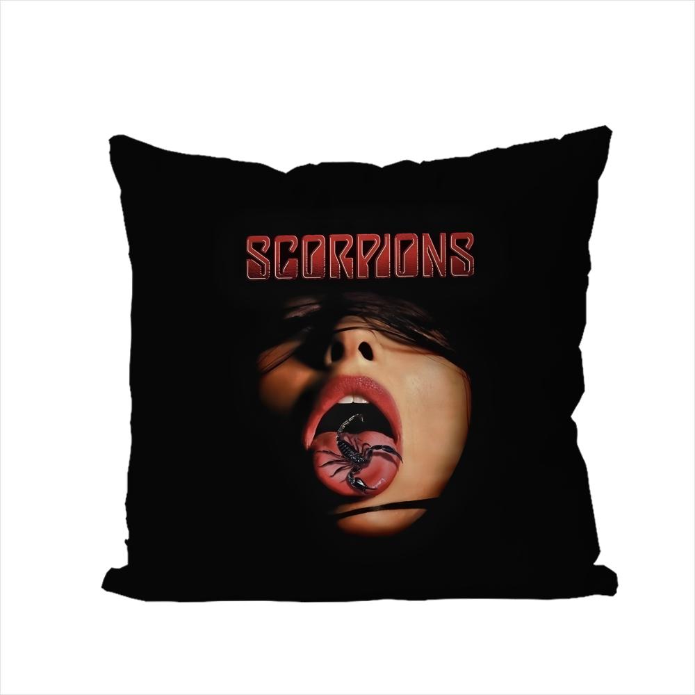Band SScorpions Pillow Case For Car Sofa Decorative Home Doublesided Print Plush Square Throw Pillow Cushion Cover