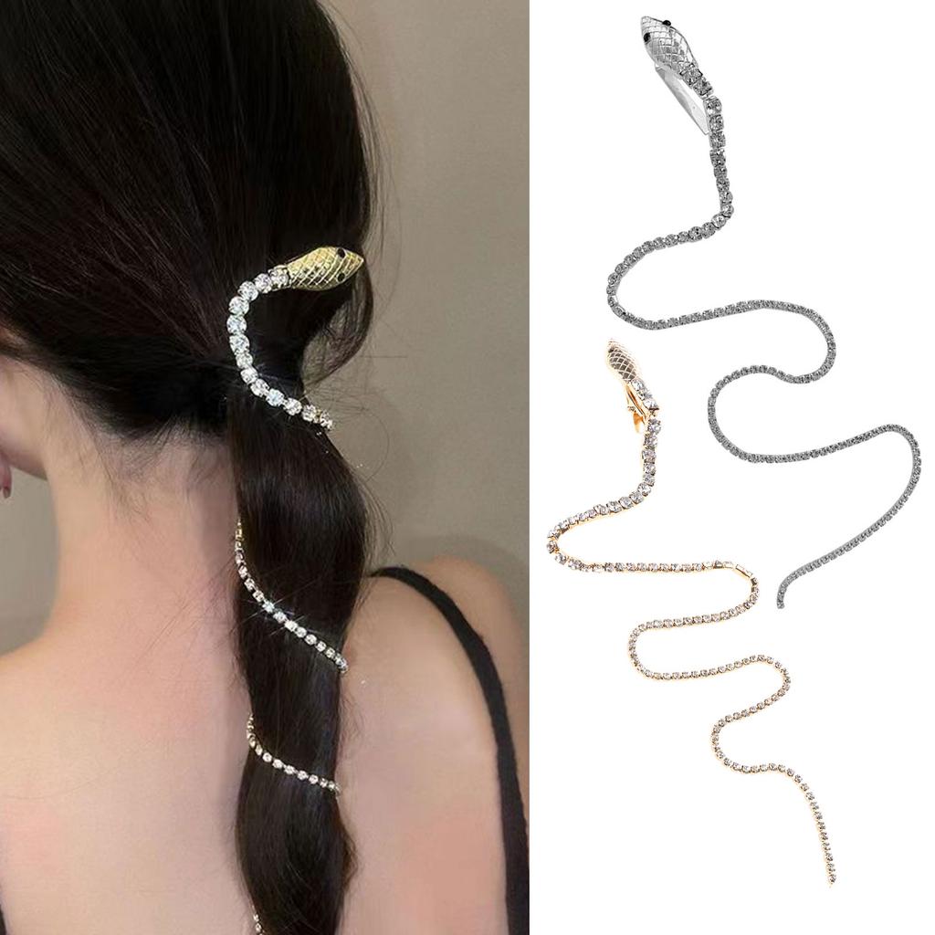 Snake Hairpins Cool Hair Accessories Headwear Elegant Snake Hair Clip Alloy Material Gift for Girls and Women