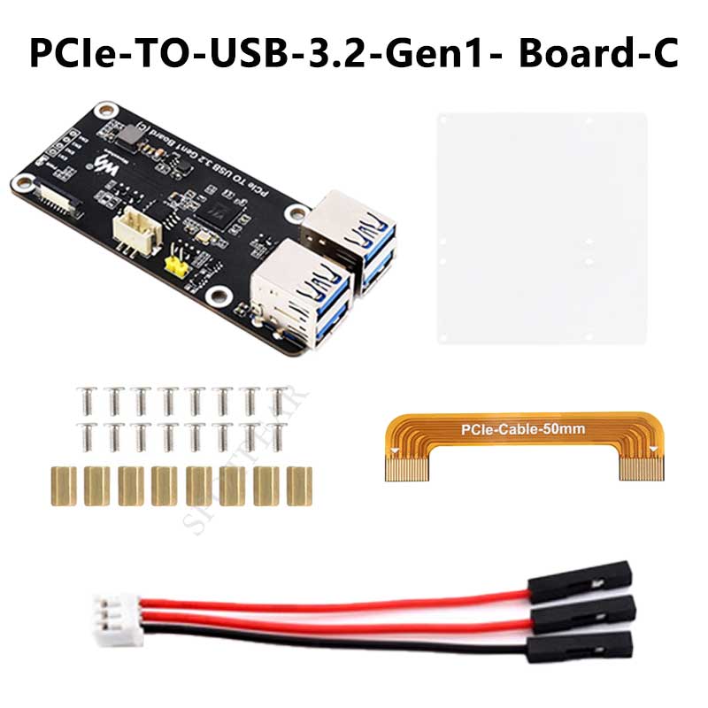 Raspberry Pi 5 PCIe to USB3.2 Gen1 Hub 5Gbps For Raspberry Pi OS Drive free