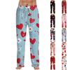 Men's Valentine's Day Printed Drawstring Long Pants Casual Pajamas