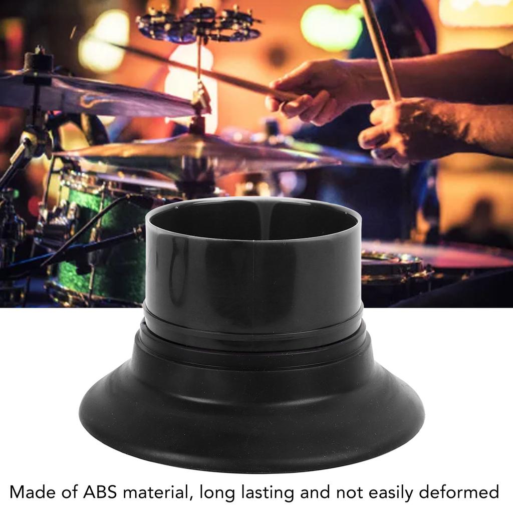 Bass Drum Enhancer ABS Sturdy Drum Bass Effect Amplifier with Port Hole Protector WP06 Black