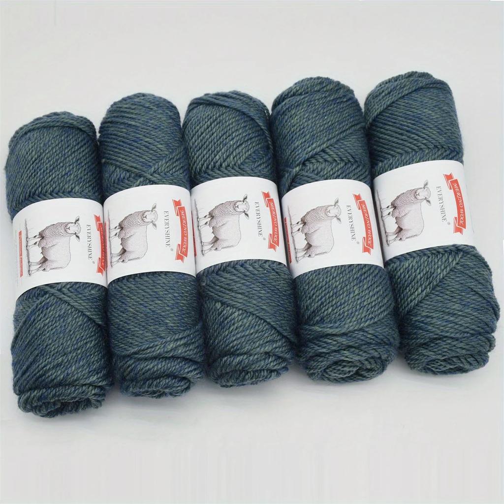 5 szt. Przędza z wełny merynosów Wielokolorowa Gruba Robótka Ręczna Materiały Miękka i Ciepła 500g/1.1lb Łącznie Ręczne Dzierganie i Szydełkowanie Materiały do Rękodzieła DIY