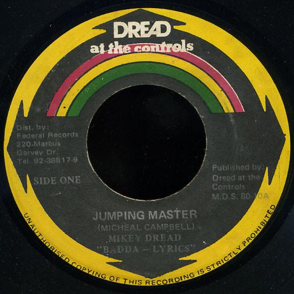 

7inch Record MIKEY DREAD Jumping Master Dubble Dutch MDS8010 Dread At The Co 1980 Jamaica Reggae Ska Dub Used
