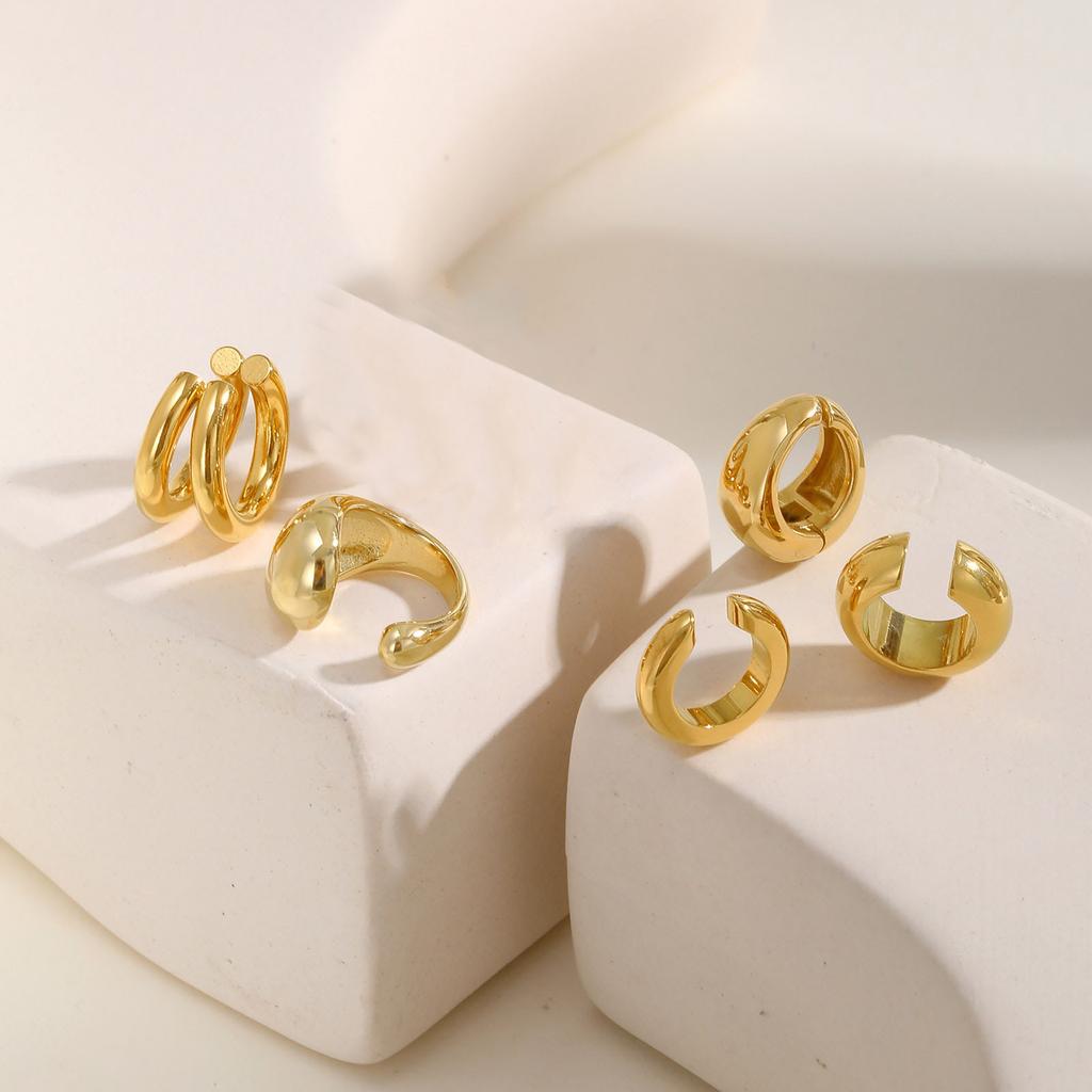 Thick Ear Cuff Earrings, Non-piercing Clip On Cartilage Earrin Stainless Steel, Fake Helix Cartilage Jewelry For Women One Piece