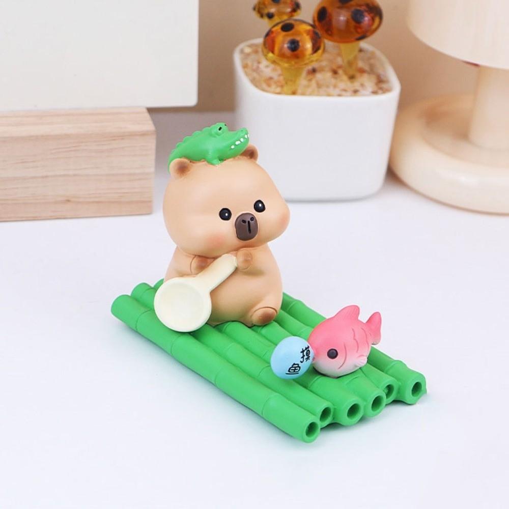 Desk Decor Capybara Phone Holder Figure Model Capybara Cell Phone Bracket  Small Gifts