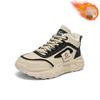 Thick-stitched High-top Dad Shoes, Women's Versatile Sports Shoes, Thick Cotton Boots, Short Boots